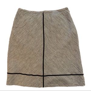 LOFT‎ 100% Linen Nautical Stripe Skirt 6P